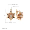 Charm Kinel 2022 New 585 Rose Gold Sexy Earrings Unusual Metal Flower Natural Zircon Women's Earrings Party Girls Exaggerated Jewelry G230225