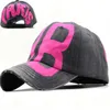 Bola Caps BB Letter Trucker Adulto Mulheres Casual Algodão Esportes Chapéus Ajustável Macio Angustiado Boné de Beisebol Homens Street Hip Hop CapJ230227