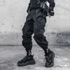 Calças masculinas Houzhou Techwear Punk Harem Pants Men Black Troushers Masculino Darkwear Japonês Moda Hip Hop Hippie casual STREETHEAT DE STREETHEAÇÃO Z0225