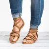 Sandali Summer Women Buckle Design Scarpe casual Gladiator Flats Covered Flat Ladies