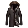 Mäns jackor Mänkläder Business Winter Hat Långhylsa Dragkedja Casual Slim Fit Coat