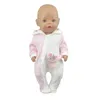 5 -stcs groothandel poppen kleding springpakken passen bij 43 cm baby 18 inch herboren Amerikaanse meisje accessoires kleding