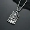 Pendant Necklaces DARHSEN Male Men Guanyu Pendants Silver Color Metal 60cm Stainless Steel Chain Fashion Jewelry 2023