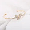 Bangle Korean Luxury Crystal Butterfly Armband Bangles Fashion Zircon Armband For Women Jewelry