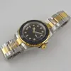 Wristwatches 40mm Sapphire Crystal Blue GMT Function Automatic Mern's Watch Stainless Steel Bracelet Gold Plated Edge Brushed Ceramic