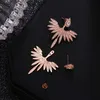 Charme de luxe à la mode Marquise fleur pleine Mirco pavé cristal Zircon Naija mariage goutte boucle d'oreille mode fête bijoux de mariée G230225