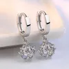 Charm 2ct Moissanite Drop Серьги для женской лаборатории создали Diamond 925 Серьмы стерлингового серебряного серебра