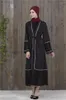 Ubranie etniczne otworzyła się Abayas Musułmańska Hollow Out Lace Kimono Srabe Musulmane Turkish Abaya Cardigan Arab Worship Service W1080