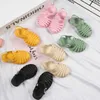 Sandalen zomer kinderen sandalen babymeisjes zachte niet -slip prinses schoenen kinderen snoep jelly strandschoenen jongens casual Romeinse peuter slippers Z0225