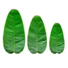 Decorative Flowers 10pcs Tropical Artificial Fake Plants Leaves Placemat Banana Dining Table Mat For Hawaiian Birthday Party Home Decoration