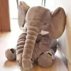 Plyschdockor personisera namn barn plysch leksaker fyllda djur mjuk grå elefant kudde baby sömn leksaker plysch leksaker 5 färger 60 cm 80 cm 230225