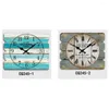 Horloges murales rectangulaire en bois horloge silencieuse sans tic-tac pour la maison cuisine salon chambre bureau décor