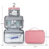 Cosmetic Bags Wash Bag Waterproof Hanging Toiletry Portable Multi Compartments Women Travel Folding Makeup Storage