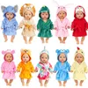 Wholesale Fit 17inch Bathrobe Animal Doll Apparel Suit 43cm Baby New Born American Girl Accessories Clothes Diy Toy