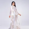 Vestidos casuales Mujeres Maxi Vestido de fiesta de lujo Lentejuelas de clase alta Bordado Ramadán Kaftan Islam Eid Mubarak Abaya Dubai Modesto Musulmán