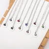 Pendant Necklaces Stainless Steel 12 Constellations Birthstone Necklace For Women Goth Charm Choker Chain Jewelry Dz267