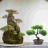 Dekorative Blumen, künstlicher Topf, gefälschter Baum, Topf, Bonsai, Kiefer, realistischer Lavendel, Faux, Diy, Willkommen, Simulation, Dekoration, Dekoration, einladend