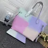 Femmes colorées fourre-tout sacs à provisions Designer sac à bandoulière Wummer sacs à main de plage avec sacs à main grande capacité avec une qualité incroyable 2 PCS sac composite