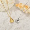 Pendentif Colliers Personnalité Collier Coquillage Or Ou Argent Couleur Simple En Acier Inoxydable Bijoux Créatifs Cadeau De Fête Pour Les Femmes Petite Amie