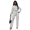 Polka Dot Phemsuit Womens Autumn Fashion Printed Disual Long Sleeved