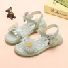 Sandals Girls Sandals Summer New Casual Fashion Sandals Children Princess Sandals Flower Flat Student Kids Beach Shoes Z0225