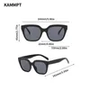 Solglasögon Kammpt Vintage Square Solglasögon för kvinnor 2022 Fashion Oversize Retro Female Shades Eyewear Luxury Brand Design UV400 Sun Glasses G230225