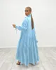 Festklänningar Elegant överdimensionerad skjorta klänning kvinnor våren 2023 casual lös solid långärmad ruffle cake maxi kvinnlig vestidos