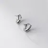 Hoop Earrings Genuine 925 Sterling Silver Vintage Black Cross Small For Women Men Birthday Christmas Gifts