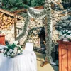 Flores decorativas AT69 -2pcs 6,6ft Artificial Eucalyptus Garland Faker Faker Folhas de Faker para Wedding Arch Farmhouse