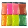 Nail Glitter 0.4mm Superfine Fluorescent Flashing Holo Filler Powder 50g/bag Shiny Yellow Green Peony Polyester 1/64''