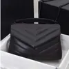 Bolsos de noche Nuevo bolso de diseñador 5A Bolsos de caviar para mujer Bolsos de mano Cartera larga Bolsos de hombro bolso de mano piel de becerro negra rayas diagonales clásicas cadenas acolchadas doble solapa