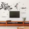 Muurstickers Chinese stijl dennen inkt landschap sticker huis woonkamer bank tv achterdrop kunststickers 3d retro muurschildering tiener decor