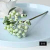 Decorative Flowers Artificial Berry Rranch Fake Bean Foam Home Decor Small Fruit Branch Decoration Accessories 1pc Faux Plant