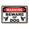 Предупреждение на открытом воздухе опасность жестяной знак металлические знаки остерегаются плаката собаки кошачья плакат винтажная настенная табличка паба барь