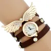 Wristwatches Gnova Platinum Angel Wing Watch Crystal Bracelet Charm Golden Rhinestone Women Wristwatch A261