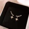 Charm Dominated new 2019 contracted delicate crystal Star temperament Drop earrings Women Korean Classic style small Earrings fashion G230225