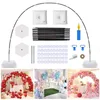 Party Decoration Balloon Arch Holder Kit 9Ft Tall 10 Ft Wide With 2 Water Fillable Base 50Pcs Clips 15pcs Folded Glass Fiber PoleParty
