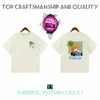 Original Top Artisanat Rhude Hommes T-shirts d'été T-shirts de créateurs de mode Rue Casual Manches courtes Style de plage T-shirts Chemise d'impression en coton 24SS up