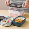 Dijkartikelen sets lunchboxen met compartimenten roestvrijstalen lekbestendige Bento Box voor volwassenen kinderen