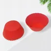 12pcs/Set Silicone Cake Mold Round Shaped Muffin Cupcake Baking Molds Kitchen Cooking Bakeware Maker DIY Cake Decorating Tools