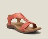 Sandálias Comemore Summer salto plano para mulheres cunhas sapatos Pu couro sólido conforto ladies praia sandalias de mujer plus size 44sandals