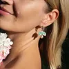 Charme Boucles d'oreilles en perles d'imitation ronde vintage pour femmes classiques couleurs argentées métalliques émail émail émaillé boucles d'oreilles bijoux g230225