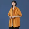 Women's Blouses & Shirts Women Blouse Summer Cotton Cargo Shirt Button Up Tops Hawaiian Clothes Beach Clothing Cardigan Korean Fashion Y2k S