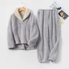 Dames slaapkleding 2023Autumn Winter Warm flanel vrouwen pyjama sets dikke koraal fluweel lange mouw cartoon dunne pyjama set meisje