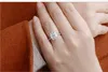 18K Moissanite Ring Square Bright Cut Fashion Rings High Carbon Diamond Rings خاتم زفاف للسيدات للسيدات