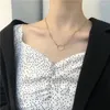 Pendant Necklaces Korean Classic Simple Metal Asymmetric Chain Hollow Hoop Pendent Necklace For Women Girls Men Kids Collar Jewelr309Q