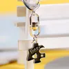 Keychains Portable 2-Piece Friend Friendship Pendant Keychain Män och kvinnor Ryggsäck Hook Key Chain Fashion Bag Accessories