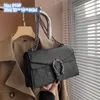 vente en gros sacs à bandoulière pour dames 8 couleurs classique en relief couleur unie sac à chaîne en cuir tendance de la rue sac à main en crocodile élégant double flip sacs à main de mode 818 #