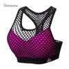 Chemises actives soutien-gorge de sport sans couture pour femmes Fitness rembourré Push Up Yoga soutiens-gorge haut Gym maille course Sport BH vêtements de sport noir