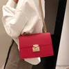 Elegante Vrouwelijke Kleine Vierkante Tas 2019 Mode Nieuwe Kwaliteit PU Leer vrouwen Designer Handtas Lock Chain Schoudertas Messenger bags Q1110